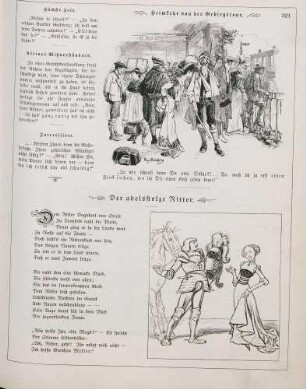 "Heimkehr von der Gebirgstour" "Der adelsstolze Ritter"