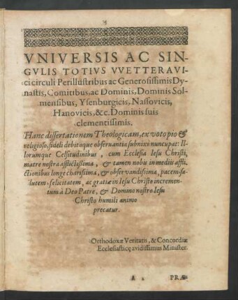 Universis Ac Singulis Totius ...