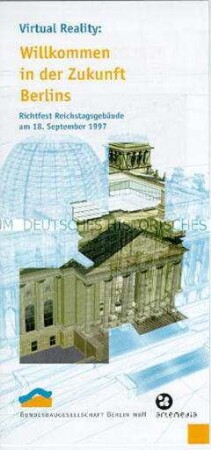 Informationsblatt zum Richtfest des Reichstagsgebäudes
