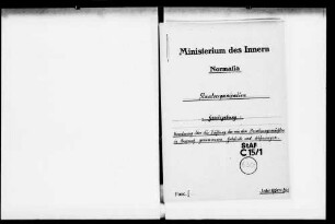 Stellungnahme zur Verordnung des Bundes über die Zählung der von den Besatzungsmächten in Anspruch genommenen Gebäude und Wohnungen