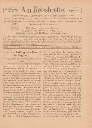 Nr. 8. August 1917.