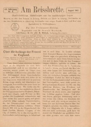 Nr. 8. August 1917.
