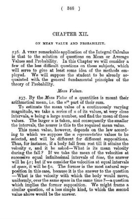 Chapter XII. On Mean Value and Probability.