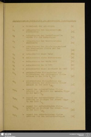Alphabetisches Verzeichnis der verwendeten Formelzeichen