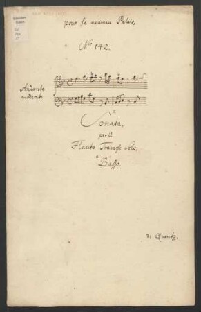 Sonaten; fl, bc; g-Moll; QV 1:128