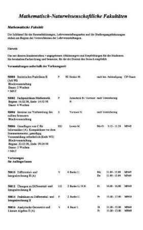 Mathematische Fakultät