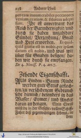 Zehende Eigenschafft