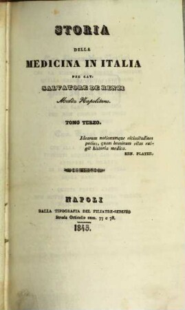 Storia della medicina Italiana. 3