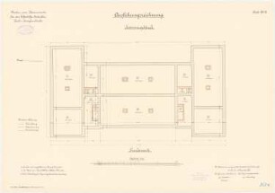 Kaserne für das Luftschiffer-Bataillon, Berlin-Jungfernheide: Kammergebäude: Grundriss Fundamente 1:100