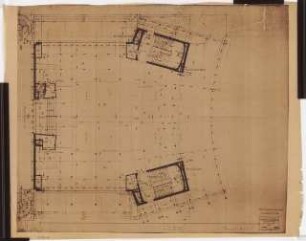 Stadthalle, Mülheim an der Ruhr Umbau: Grundriss Obergeschoss 1:100