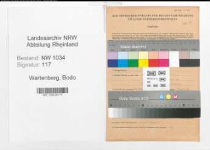Entnazifizierung Bodo Von Wartenberg , geb. 06.12.1890 (Generalmajor)