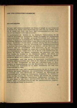 Lese- und Literaturunterricht