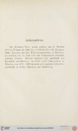 Lebensabriss