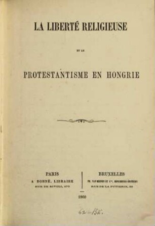 La liberté religieuse et le protestantisme en Hongrie