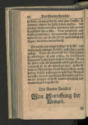 Der Vierdte Artickel/