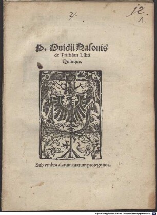 P. Ouidii Nasonis de Tristibus Libri Quinque