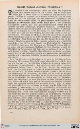 33: Rudolf Euckens "positiver Idealismus"