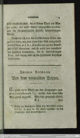 Zweyter Abschnitt. Von dem venerischen Tripper
