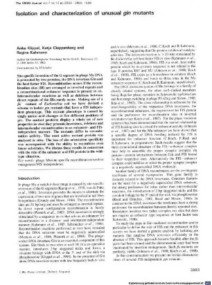 Isolation and characterization of unusual gin mutants
