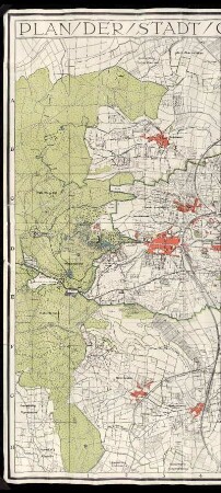 Plan der Stadt Cassel und Umgebung 1925