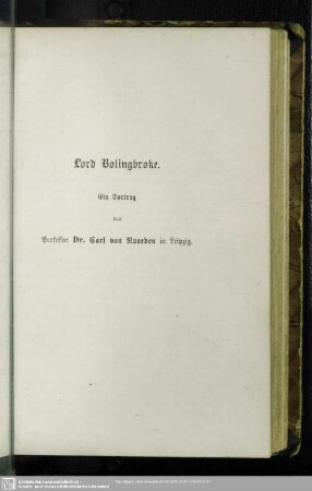 Lord Bolingbroke.