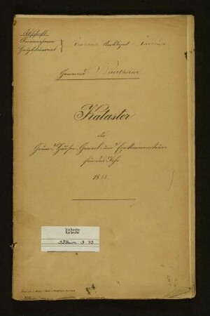 Steuerkataster (Kataster der Grund-, Häuser- und Erwerbssteuer; Abschriften)