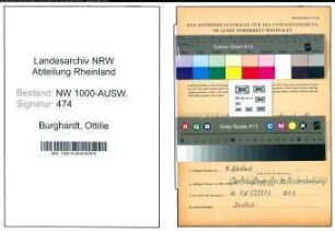 Entnazifizierung Ottilie Burghardt, geb. 18.08.1909 (Landwirtin)