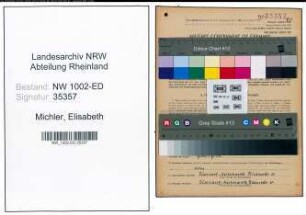 Entnazifizierung Elisabeth Michler, geb. 29.08.1908 (Lehrerin)