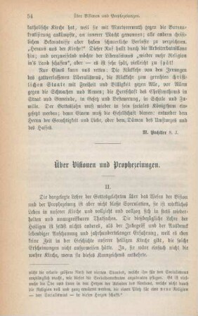 54-71 Über Visionen und Prophezeiungen : Fortsetzung