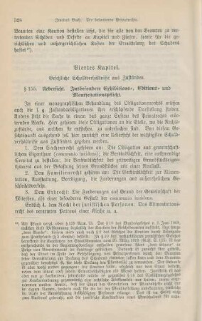 Viertes Kapitel. Gesetzliche Schuldverhältnisse aus Zuständen.