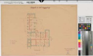Bad Lippspringe (Bad Lippspringe) Posthaus Grundriß Kellergeschoß 1932 1 : 100 41,5 x 62 Pause Oberpostdirektion Münster