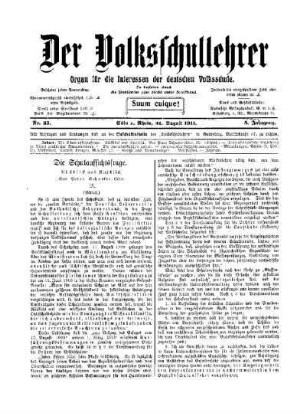 Die Schulaufsichtsfrage : Rückblick und Ausblick ; IX. (Schluß)