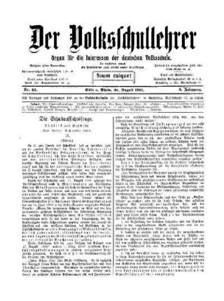 Die Schulaufsichtsfrage : Rückblick und Ausblick ; IX. (Schluß)
