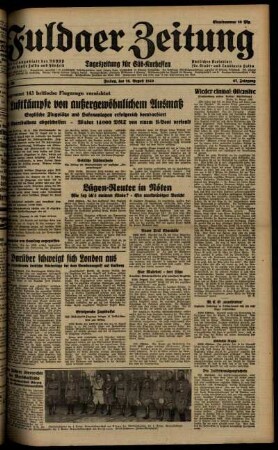 Ausgabe vom Freitag, den 16. August 1940.