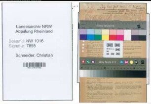 Entnazifizierung Christian Schneider , geb. 22.02.1904 (Verw.angest.)