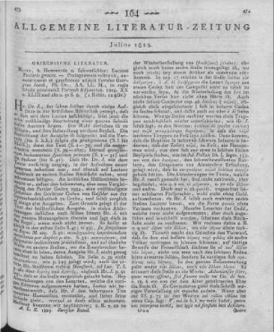 Lucianus  : Toxaris Graece. Bearb. v. K. G. Jacob. Halle: Hemmerde & Schwetschke 1825