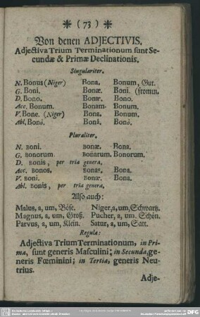 Von denen Adjectivis