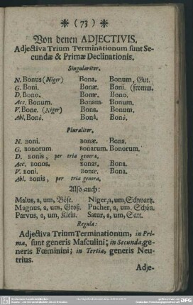 Von denen Adjectivis