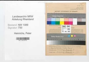 Entnazifizierung Peter Heinrichs , geb. 03.05.1919 (Polizeiangestellter)