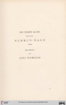 Die erste Reise nach dem Nemrud-Dach (1822)