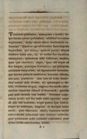 Observationes aliquot de tuberculis pulmonum : accedit historia huius morbi cum sectione cadaveris ; diss. inaug.
