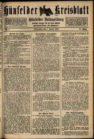 Ausgabe vom Donnerstag, den 08. Januar 1925.