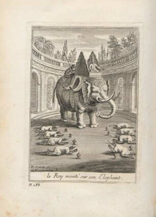 le Roy monté sur son elephant