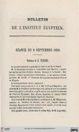 Séance du 9 septembre 1859