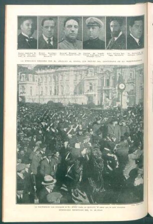 La embajada enviada por el Uruguay al Brasil con motivo del centenario de su independencia.