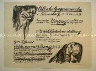 Plakatentwurf für eine Aktionswoche gegen Alkohol