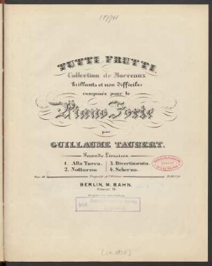 Seconde Livr.: Tutti frutti