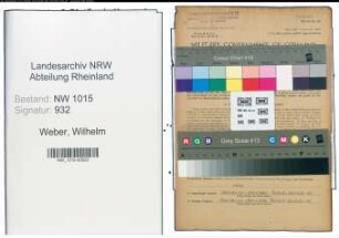 Entnazifizierung Wilhelm Weber , geb. 16.06.1905 (Ingenieur)