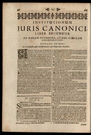 Institutionum Iuris Canonici, Liber Secundus.