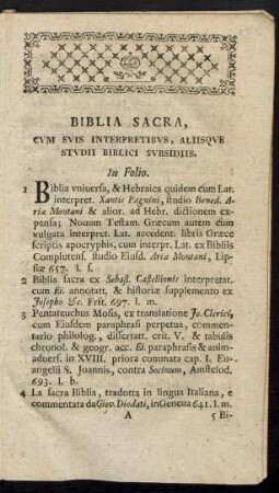Biblia Sacra
